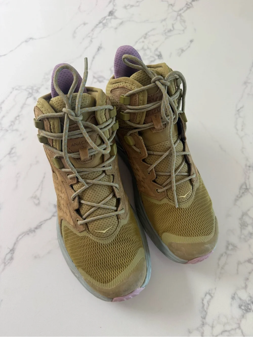 HOKA Anacapa 2 Mid GTX Hiking Boots - Green Moss / Agave - Women's Size 9.5B